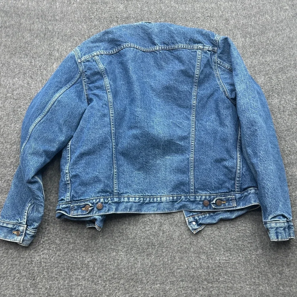 Levis Blanket Lined Denim Trucker Jacket‎ Blue Size 44 71506 0316 Made USA